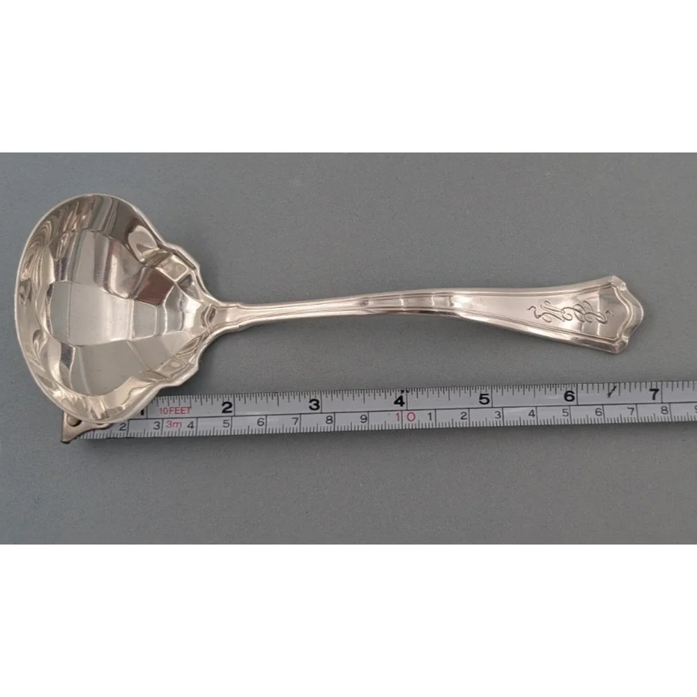 R Wallace & Sons Washington Sterling Silver Gravy Sauce Ladle 7